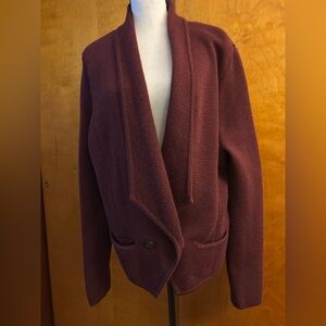 Vintage LOFT shawl collar two button close sweater